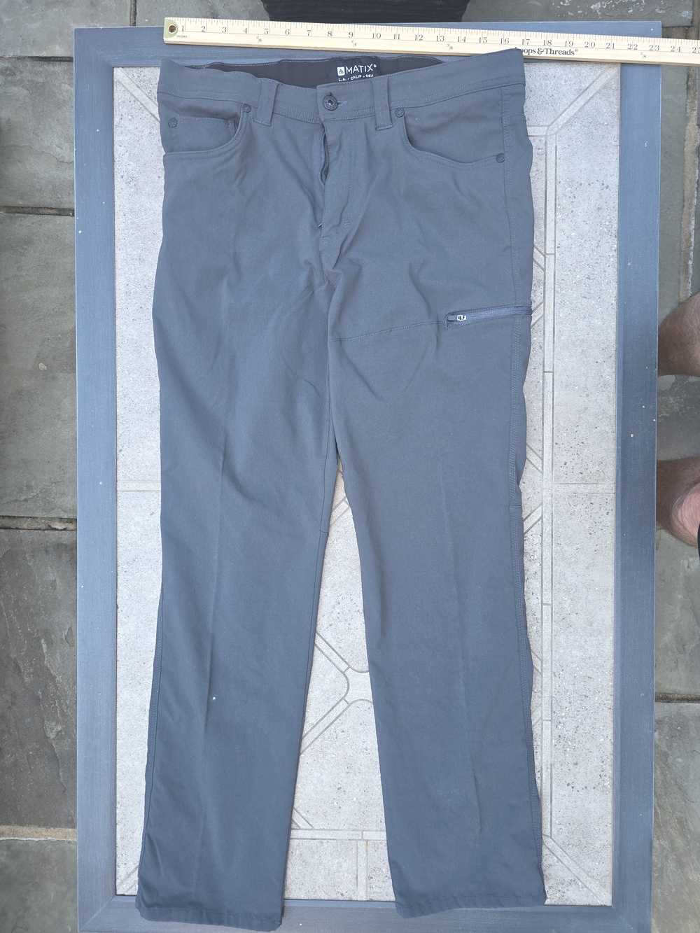 MATIX Men's Gray Casual Stretch Pants